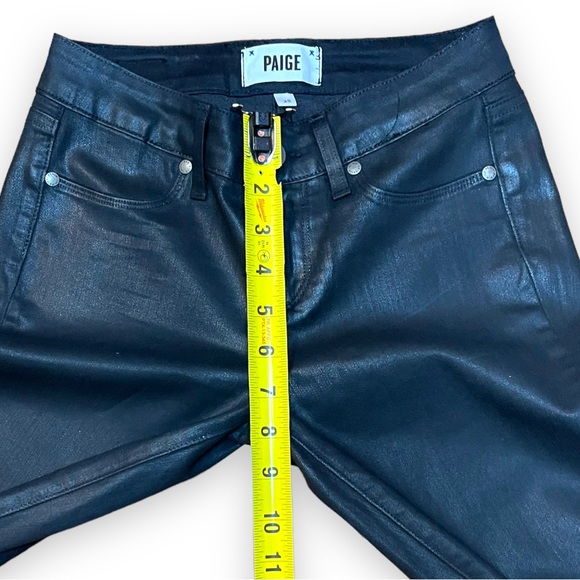 Women’s Paige Verdugo Ultra Skinny Black Jeans with Luxe Finish - Size 25 - Picture 8 of 8